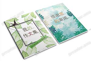 中小学生可爱卡通word作文集文档诗集素材设计制作A4模板封面目录（8）