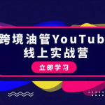 跨境油管YouTube线上营：大量实战一步步教你从理论到实操到赚钱（45节）
